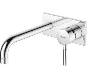 Monomando de lavabo empotrado caño 22 cm Cromado Tau